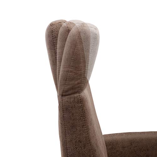 Cavadore TV-Sessel Cobra mit 2 E-Motoren / Elektrischer Fernsehsessel mit Fernbedienung / Relaxfunktion, Liegefunktion / Ergonomie S / Belastbar bis 130 kg / 71 x 108 x 82 / Lederoptik Braun – Bild 5