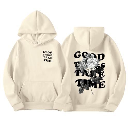 Yegirlzs Sweat à Capuche Homme Lettre Imprimé Sweatshirt à Manche Longue Hommes Rétro Hoodie Pullover Hip Hop Streetwear Grande Taille Sweatshirt...