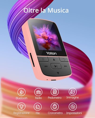 image for Yoton MP3 Player with Bluetooth 5.2, Expandable to 64GB, HiFi-Music, M