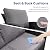 FHFO 4 Piece Outdoor Patio Furniture Set,Wicker Conversation Sets Outdoor Sectional Patio Sofa Couch with Cushions & Coffee Table for Outside, Garden, Balcony, Porch,Black/Grey