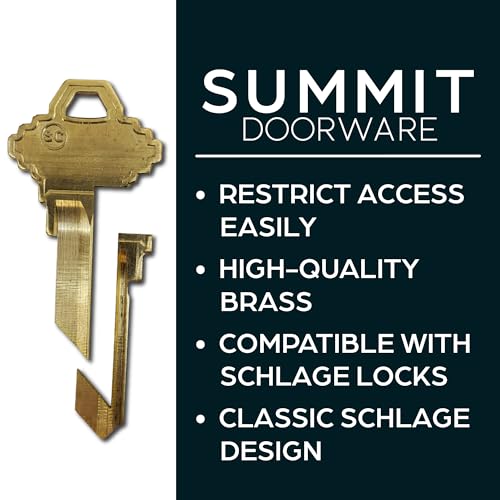 SUMMIT DOORWARE Lockout Key for Schlage Locks | SC Key for Door Lock Solution | Designed to Lock Door from Outside | Perfect for Professionals & Property Owners for Evictions & Emergencies