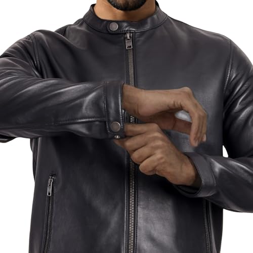 Image of Classic Stealth Black leather Jacket