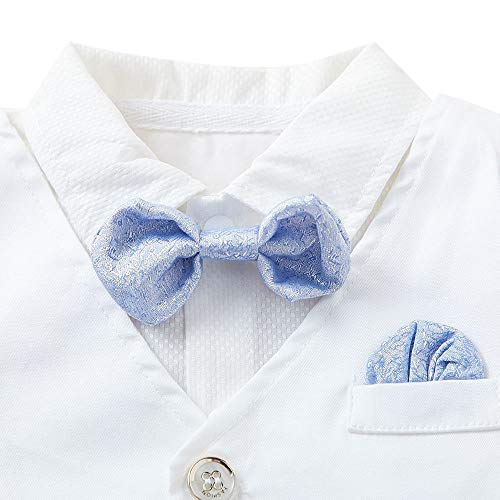 Image of Hopscotch Boys White Solid Romper