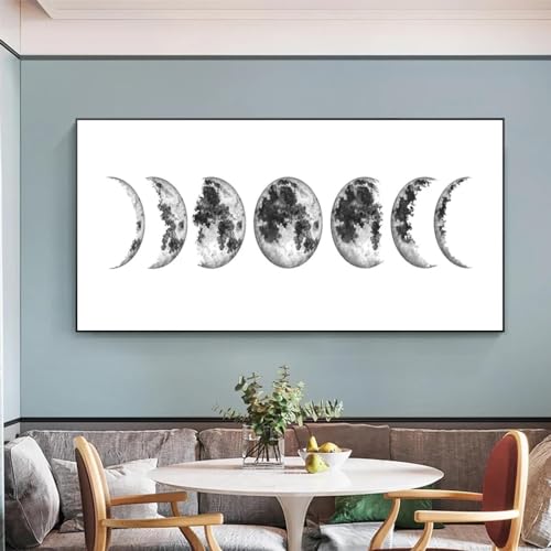 Impression de lune abstraite KEBIA grande peinture sur toile pour salon moderne - 4