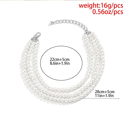Rgwtgkyh Layered Pearl Anklet Summer Fashionable Beach Ankle Bracelets Foot Jewelry Gifts For Women Girls #TOP4