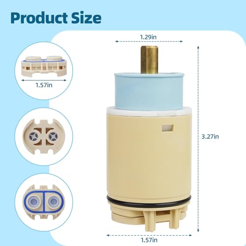 Single Function Pressure Balance Shower Faucet Cartridge,Shower Valve Cartridge Compatible with Peerless/Delta Single Handle Tub/Showers Faucet (Check Valve Included) by FIMXSD - Image 2