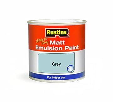 RUSTINS Matt Emulsion Paint Grey 500ml