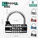 Shimeyao 8 Pcs 5 Letter Combination Lock Metal 5 Digit Lock Heavy Duty Word Gym Locker Keyless Resettable Safety Padlock for Gym Locker Toolbox Hasp Cabinet, 4 Color