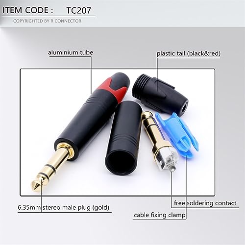 Conector Jack 6,35 mm estéreo para renovar el cableado de su estudio de música en casa 4