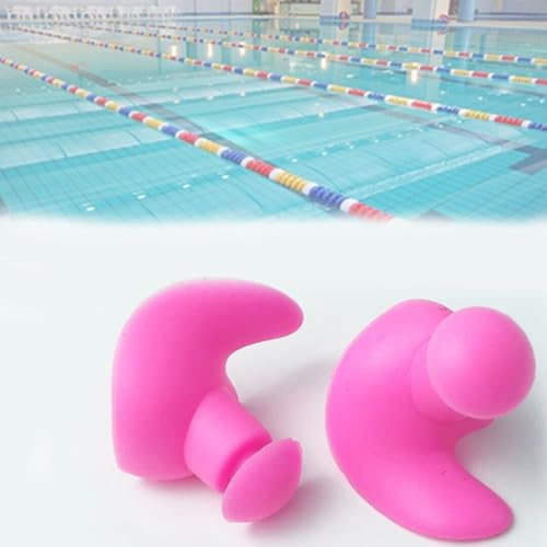Image of Reusable Waterproof Silicone Swim Ear Plugs for Men, Women & Kids | Soft Comfortable Ear Protection for Swimming, Bathing, Diving, Shower, Snorkeling & Water Sports | Travel Storage Case Included