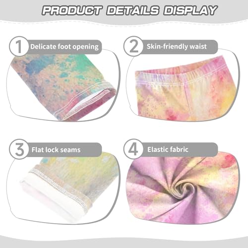 Paint Texture Girls Leggings,Workout Leggings for Girls Toddler Athletic Leggings Size for 3-10T3