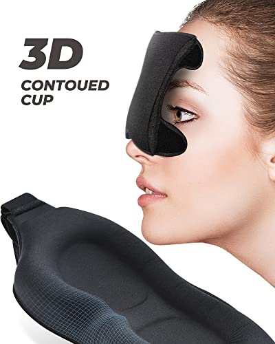 Nimood Eye Mask For Sleeping, 3D Sleep Masks For Women Man For Side Sleepers, 100% Blockout Light, Eye Covers For Sleeping With Adjustable Strap, Breathable Soft Blindfold Lash Extensions #TOP1