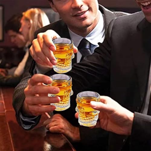Image of bellemax Classy Shot Glass for Espressos, Spirits & Liquors,Whiskey, Vodka Shot, Tequila Shot, Wine Tasting, Cocktail Pour, Bar Accessory & Home Decor Parties Glasses Set of 6 (BR-02)
