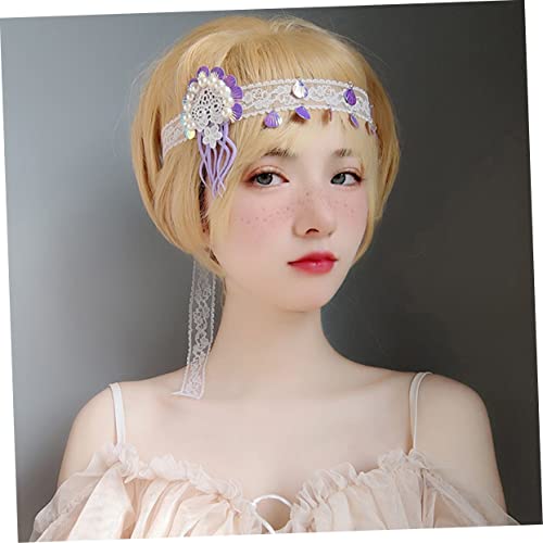 KALLORY 5 Pçs Bandana De Água-Viva Guirlanda Anéis De Flores Para Peça De Cabelo Para Casamento Noiv