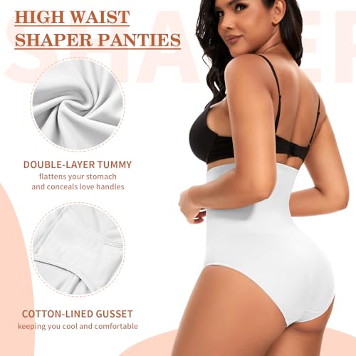 Image of Werena Tummy Control Shapewear Underwear for Women High Waist Body Shaper Panties Shaping Girdle Panty Briefs