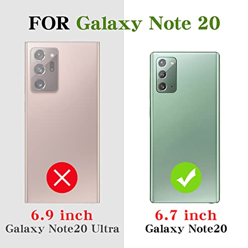Image of for Note 20 Case,Galaxy Note 20 Case for Women Gradual Change Glitter Crystal Soft TPU Stylish Butterfly Floral Heart Clear Protective Cover with Strap for Samsung Note 20 (Blue)