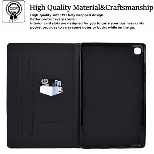 XFDSFDL® Protective Cover for Samsung Galaxy Tab A7 Lite SM-T220/T225 (8.7 Inch) PU Leather Flip Case Star Cat Pattern with Built Stand Holster Wallet Device Shell 04
