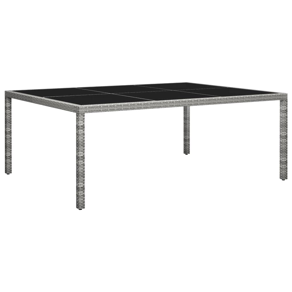 vidaXL Tavolo da Pranzo da Giardino Tavola da Esterni Tavolino per Patio Arredo da Giardino Mobili da Esterni Nero 200x150x74 cm in Polyrattan