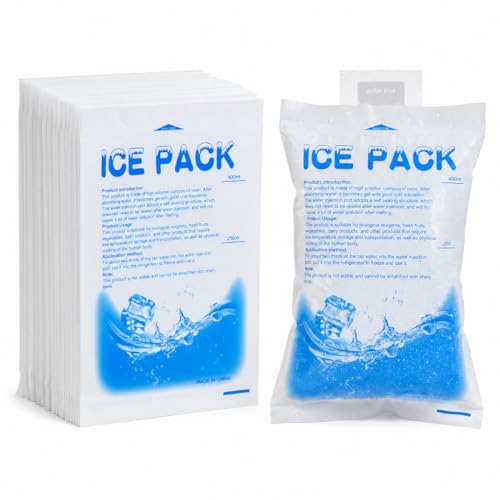 HEMOTON Pacote de 30 pacotes de gelo seco para envio de alimentos pacotes de gelo para frigorífico pacote de envio frio de longa duração pacotes de congelador de gelo