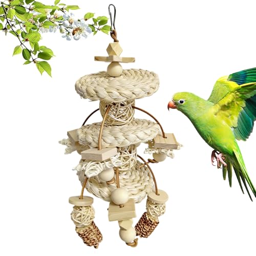 Generico Juguetes De Rasgón Para Pájaros | Laminador De Madera Para Forraje,Juguetes De Masticar Para Periquitos - Para Guacamayos E Inseparables Interactivo Limado Pico Del Aburrimiento