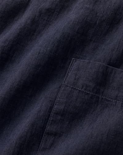 Image of Nobero Breezy Premium Linen Cotton Shirt for Men | Stylish Casual Shirts for Men | Semi Cut Collar | Box Pleat | Curved Hem | Regular Fit | Full Sleeve | S-XXXL