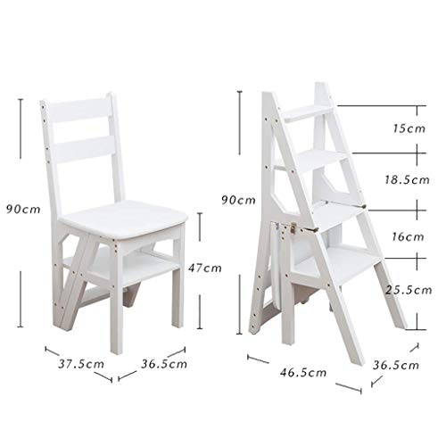 Taburete de escalera de madera maciza con 4 niveles para cocina 3