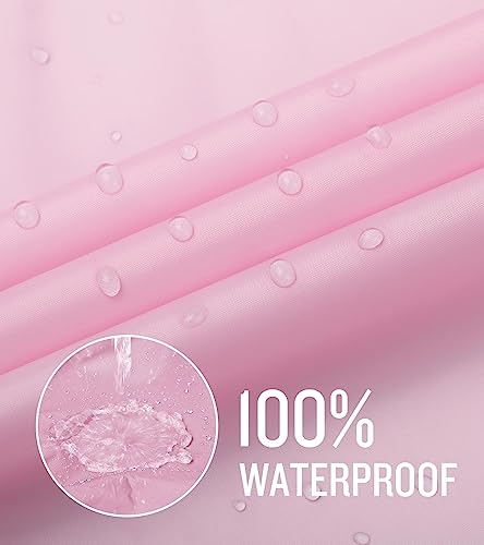 Image of SaphiRose Lightweight Kids Rain Poncho Waterproof Jacket Zipper Up Rain Coat