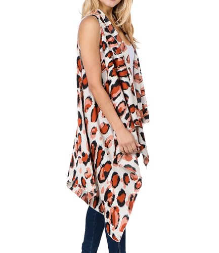 Image of Scarfand's Women's Sheer Open Front Lightweight Sleeveless Long Duster Cardigan Vest