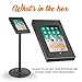 Pyle Anti-Theft Tablet Security Stand Kiosk - Heavy Duty Aluminum Metal Floor Standing Mount Tablet Case Holder Display w/ 37.80 Inch Pole Height, Designed for iPad 2 3 4 Air Tablets -PSPADLK45 Black