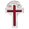 Gatuida Spille a croce: set di spille smaltate a croce - Spirito Santo/Pace/Commemorazione/Regalo funebre per vestiti, borse, cappelli - Accessorio per abito rosso