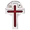 Gatuida Spille a croce: set di spille smaltate a croce - Spirito Santo/Pace/Commemorazione/Regalo funebre per vestiti, borse, cappelli - Accessorio per abito rosso