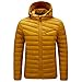 Produktbild KUYT Herren -Leichte Down -Jacke, Warmer Wintermantel, Winddichtes, Atmungsaktives Lässiges Kleidungsstück Für Outdoor, Camping, Reisen/Weinrot / 3Xl/Kurkuma/L