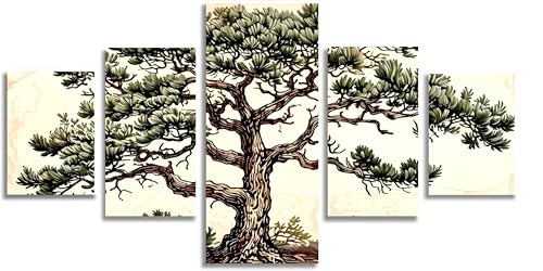 Vert diamond painting adulte kit complet arbre broderie diamant decoration murale salon 125x63cm