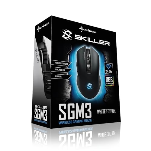 SKILLER SGM3 bianco, Gaming Mouse RGB ottico, Dual Mode wireless e cavo - Mouse gaming - Immagine 6