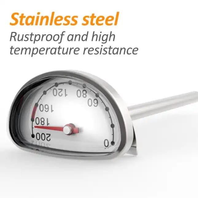 Miniatura 3 de Termómetro para freír con lectura instantánea, termómetro digital impermeable para aceite, carne, barbacoa y hornear, sonda larga para lecturas de