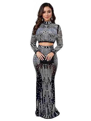 Image of Figdaw Rhinestone Embellished Formal Gowns and Evening Dresses for Women 2026