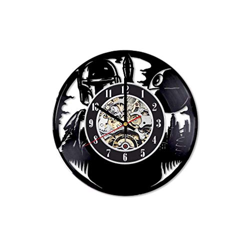 Boba Fett Vinyl Clock, Boba Fett Wall Art, Star Wars Decor, Boba Fett Room Decor, Star Wars Record Clock, Star Wars LP Clock, Boba Fett Gifts