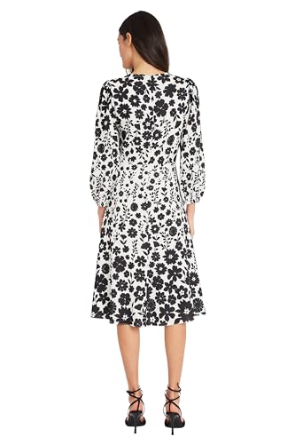 Maggy London Long Sleeve V-Neck Twist Waist Fit and Flare Cocktail Dress for Women3