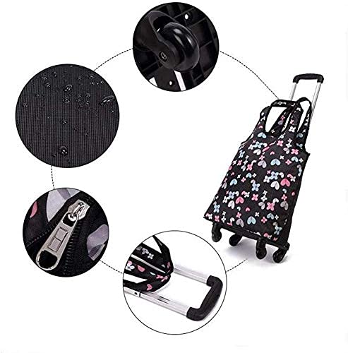 DEE Multifunktions-Einkaufstrolley, zusammenklappbar, abnehmbare Tasche mit Rädern, Einkaufstasche, Reisetasche… – Bild 5