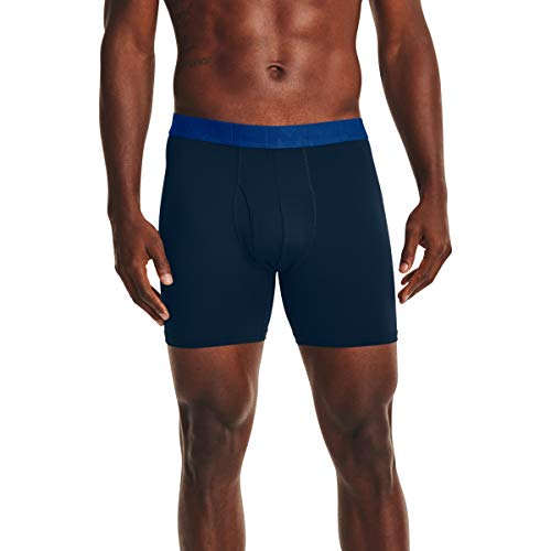 Under Armour Men's Standard Tech Mesh 6-inch Boxerjock 2-Pack, Royal (400)/Black, 4X-Large