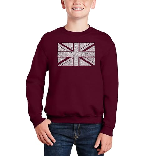 Union Jack - Boy's Word Art Crewneck Sweatshirt