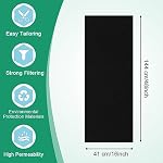 Cut to Fit Activated Carbon Filter Sheet, 48x16'' Charcoal Air Vent Filters Pad Carbon Pre Filter Black Range Hood AC Replacement Fabric Filters for Air Conditioner Diffusers