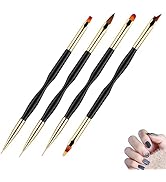 Sularpek Nail Art Liner Brushes, 4 Pcs Double Ended Nail Art Brushes, Nail Art Painting Pen Brush...