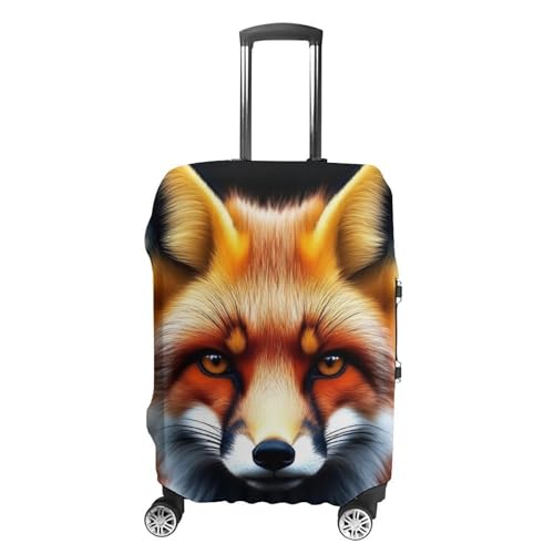 Luggage Cover Anti-Scratch Suitcase Cover Travel Luggage Covers Suitcase Protector (Animal Fox Art)