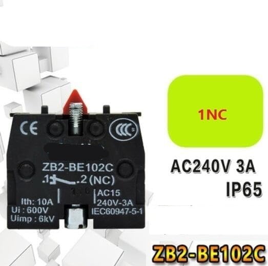 Bouton poussoir autobloquant XB2-BWM électrique pour commande de tableau industriel