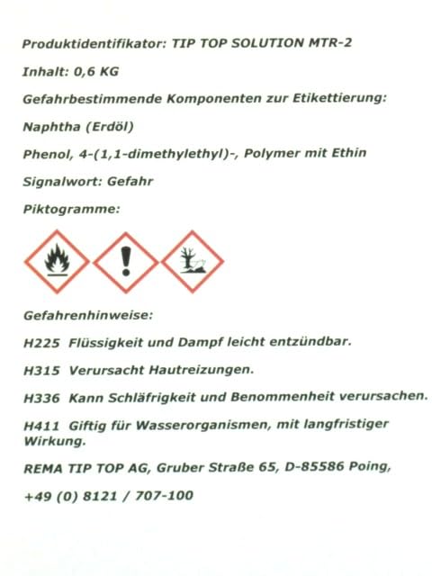 Rema Tip Top MTR-2 Solution/soluzione termica 600 g 516921