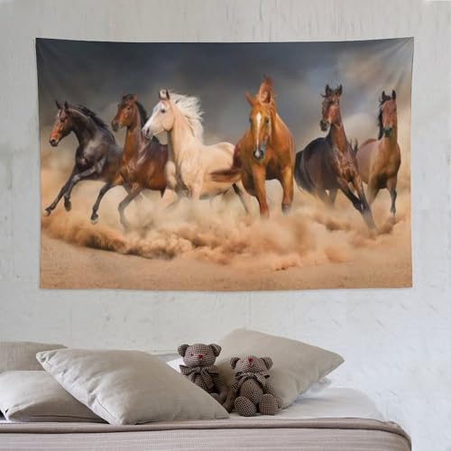Tapisserie cheval grand tissu mural pour habiller un mur vide