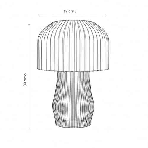 Image of Modern 3D Printed Table Lamp| Bedside Night Lamp | Warm Ambient Light for Bedroom, Living Room, Study Table & HomeDecor | Minimalist LED Desk Lamp for Cozy Lighting (Apricot)