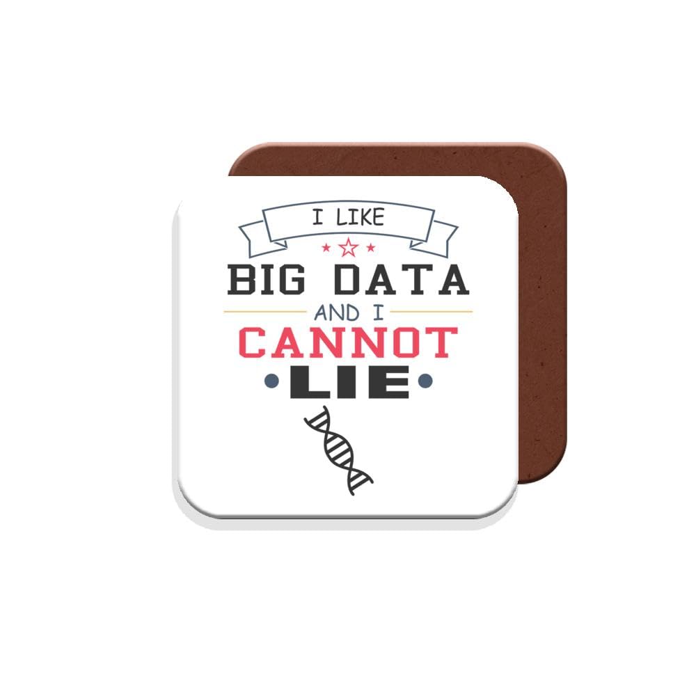 Muggz Coaster Work Colleague Funny Gift - I Like Big Data And Cannot Lie - Giftset - Made By In The Uk