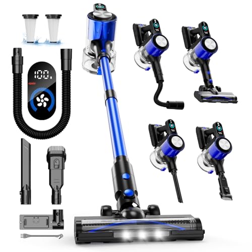 Aspirapolvere Senza Fili con Max 60MIN, Aspirazione Potente da 500W/50000PA,